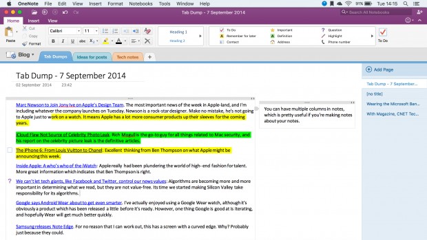 onenote evernote gtd